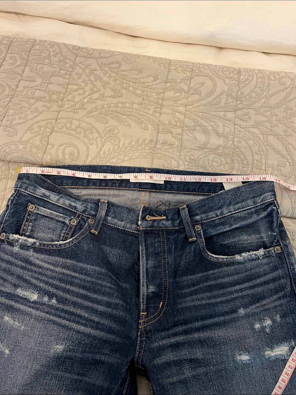 Moussy Women's Slim Straight Distressed Jeans - Dark Blue - Picture 5 of 8